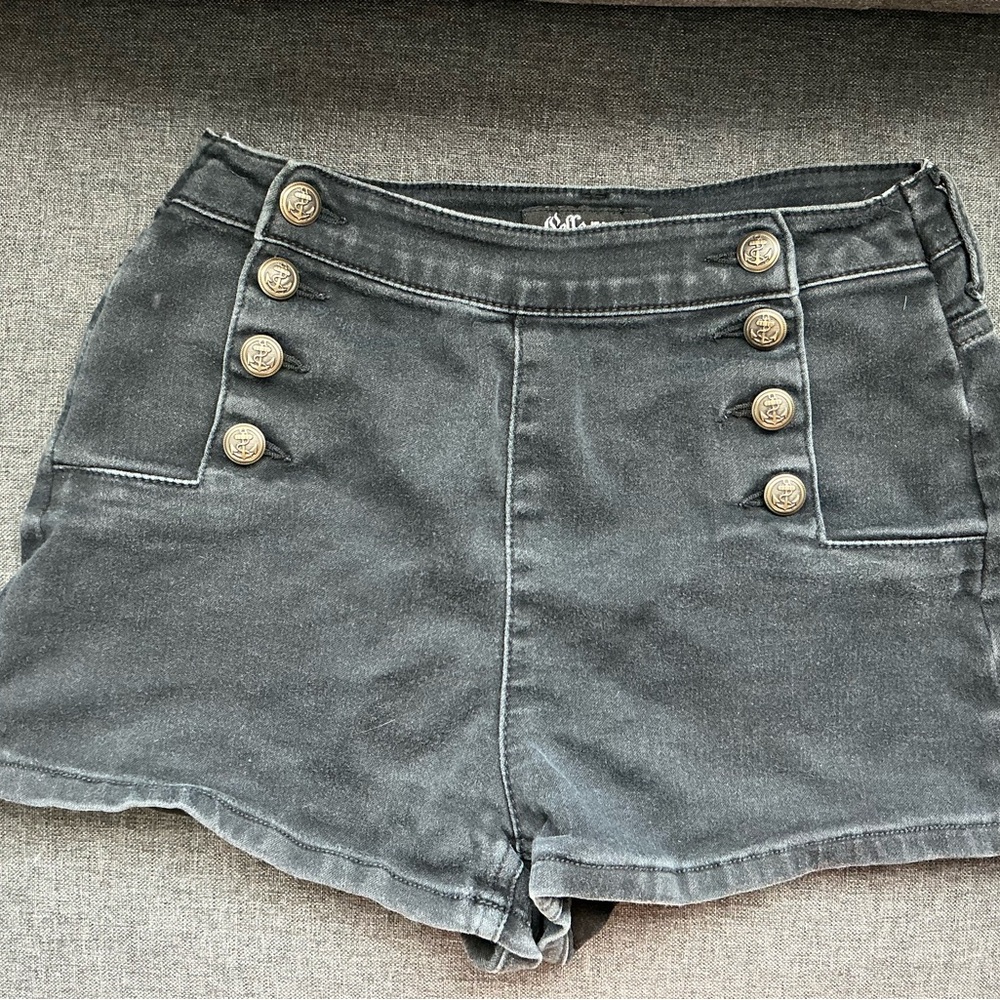 Black Jean Shorts